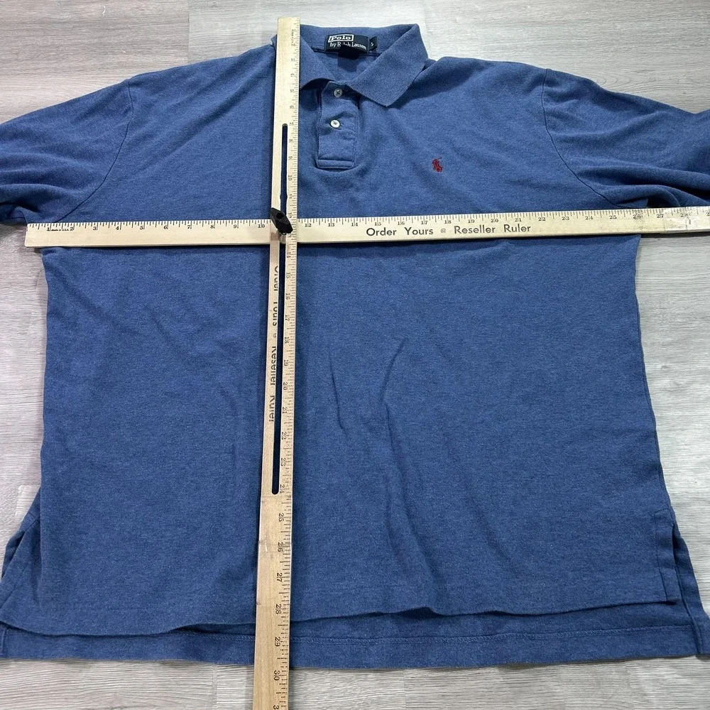Polo By Ralph Lauren Polo Shirt Mens Large Blue Long Sleeve Classic Fit Cotton